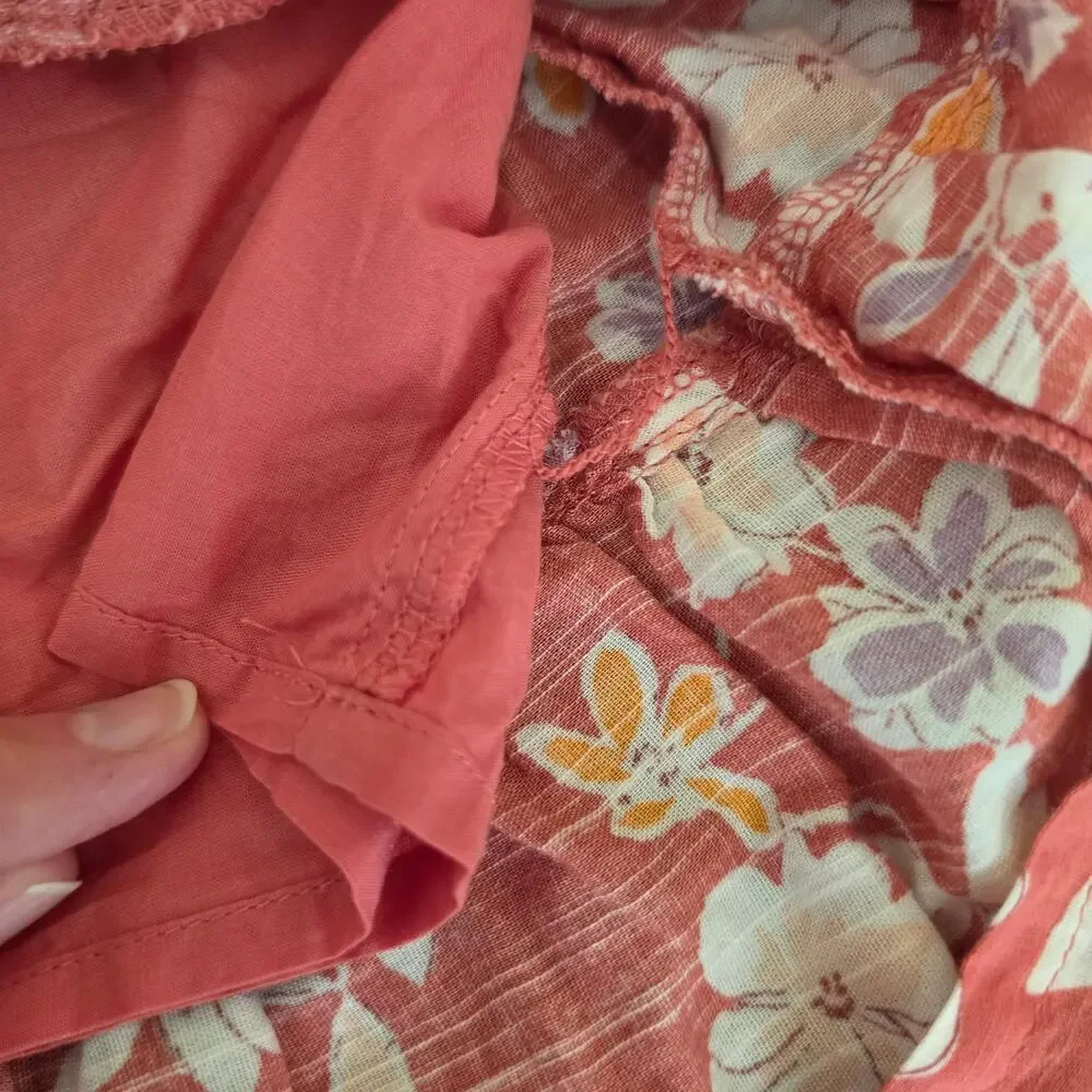 GAP Kids Girl's Size Medium Floral Print Ruffle Hem Lined Sundress NWT